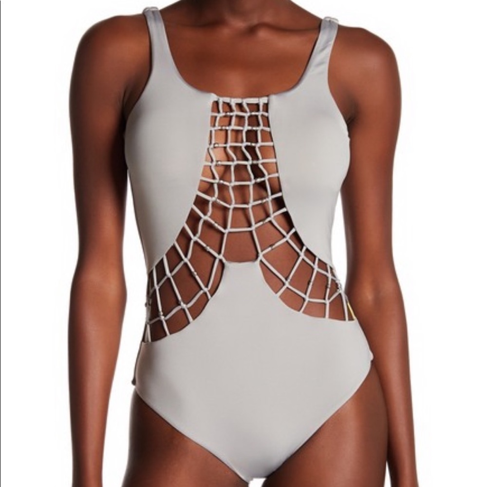 NWT Dolce Vita gray one piece with cut outs